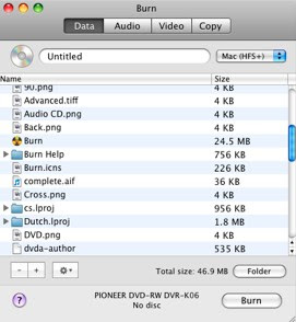 programa de grabacion quemar la Mac