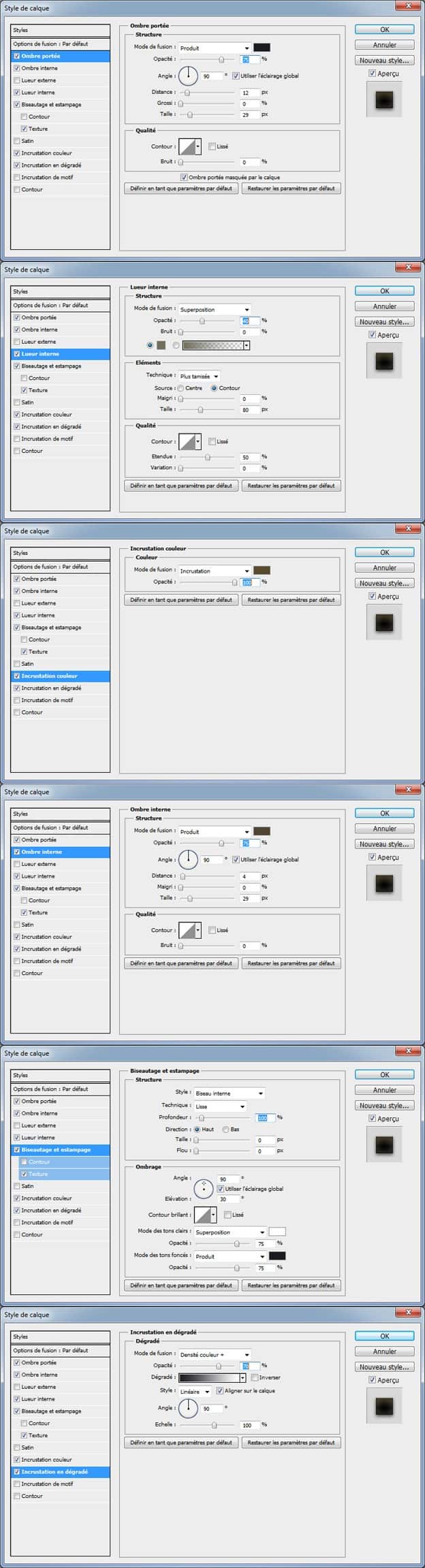 3D> Repoussé> Capa de texto