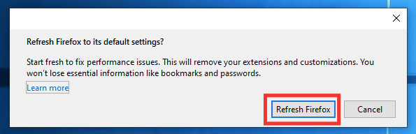 haga clic en actualizar Firefox de nuevo. ¿Por qué Firefox está caído?