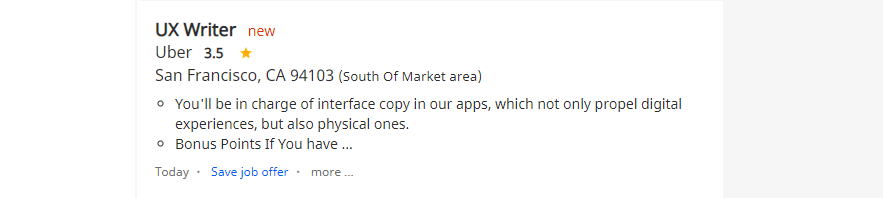 Un ejemplo de trabajo relacionado con la creación de contenido para personas con experiencia en programación.