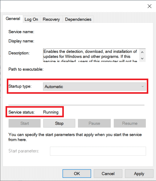 tipo de inicio a automático. Arreglar el servicio Intel RST no se está ejecutando en Windows 10