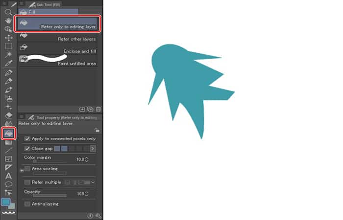 herramienta Rellenar