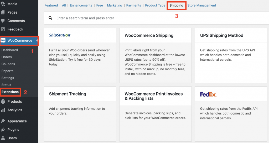 Envío de WooCommerce