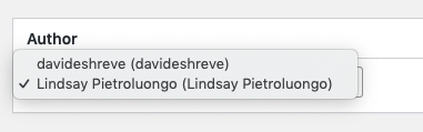cambiar el autor de WordPress