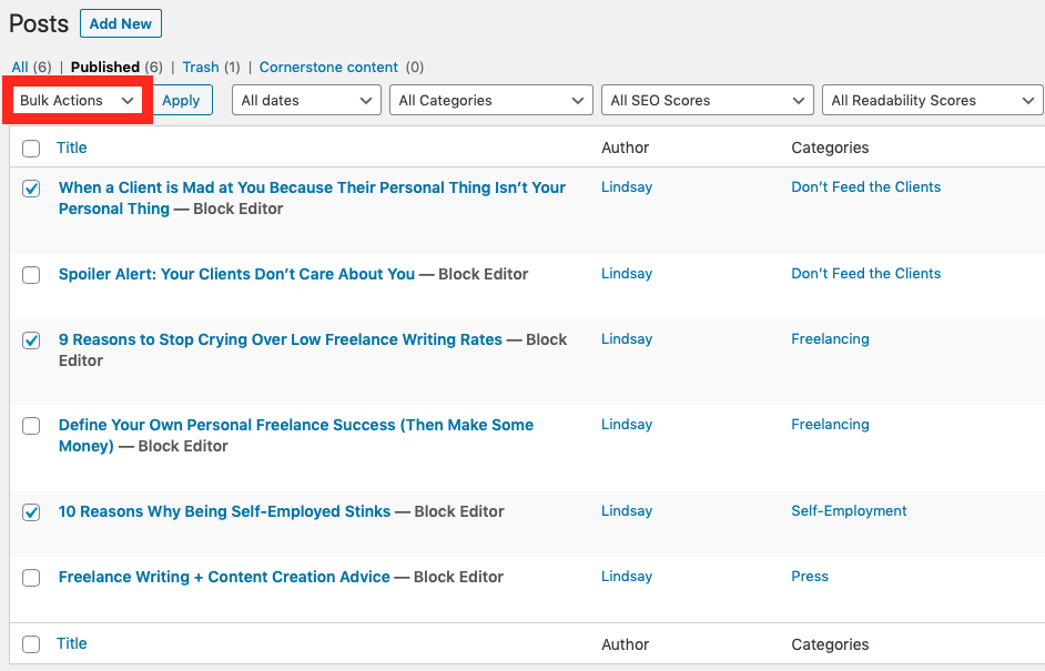 autor del cambio wordpress
