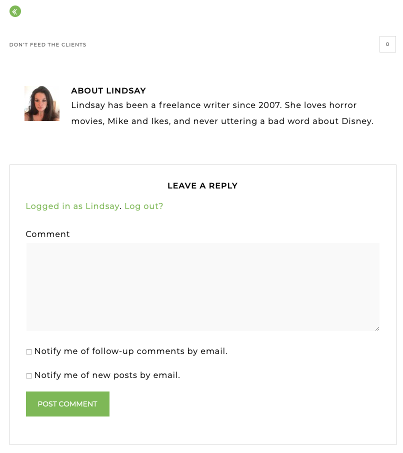 autor del cambio wordpress