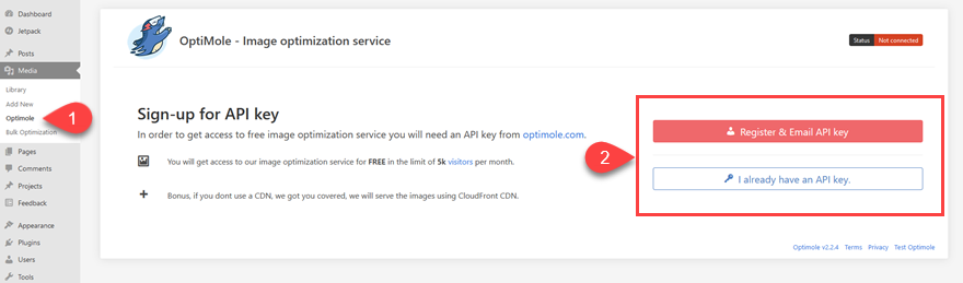 Uso de imágenes WebP con WordPress