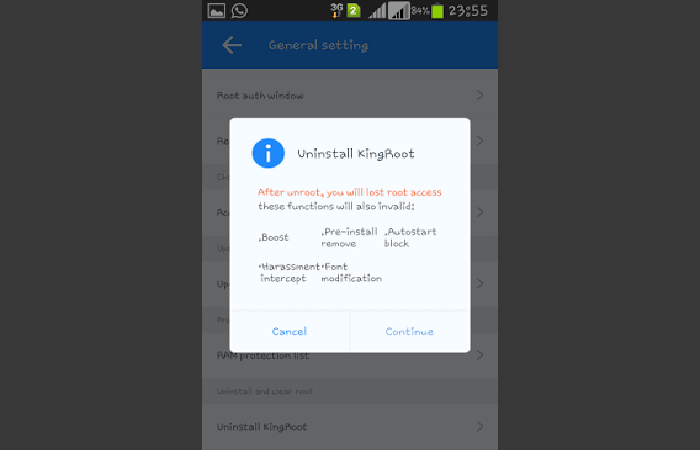 Desinstalar Kingroot