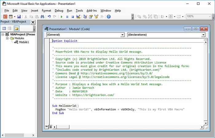 código VBA