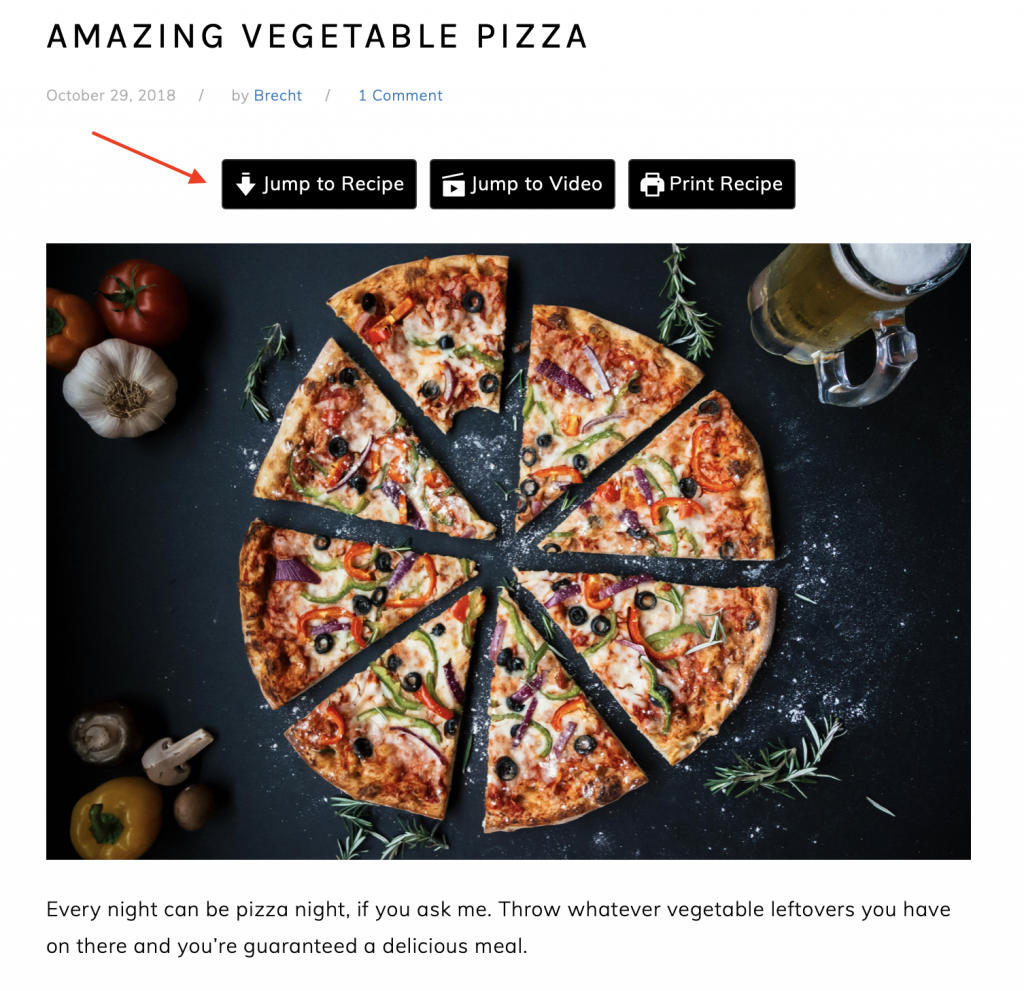 Creador de recetas WP