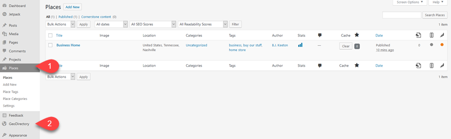 Complemento de directorio empresarial de GeoDirectory WordPress