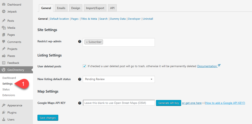 Complemento de directorio empresarial de GeoDirectory WordPress