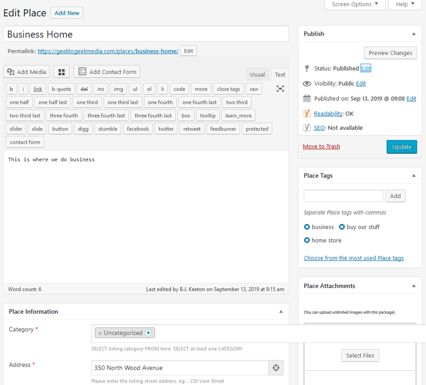 Complemento de directorio empresarial de GeoDirectory WordPress