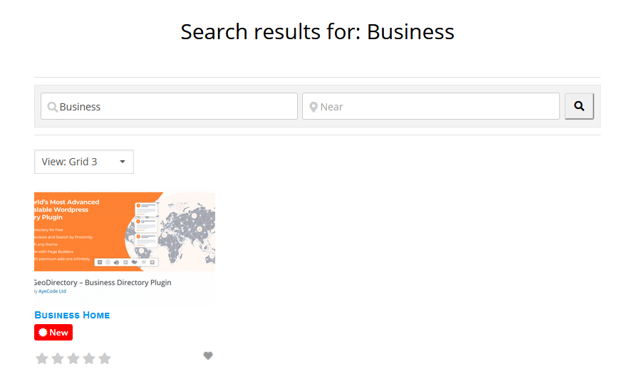 Complemento de directorio empresarial de GeoDirectory WordPress