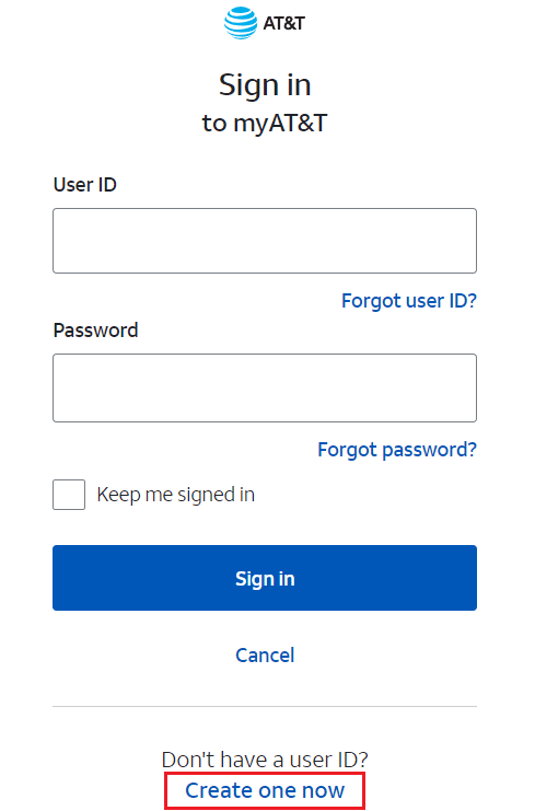 Haga clic en Crear uno ahora