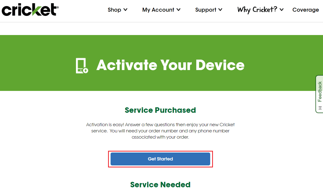 Haga clic en Comenzar