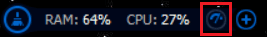 haga clic en el icono del monitor de rendimiento en el cuidado del sistema avanzado de IOBit