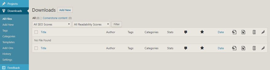 gestor de descargas wordpress