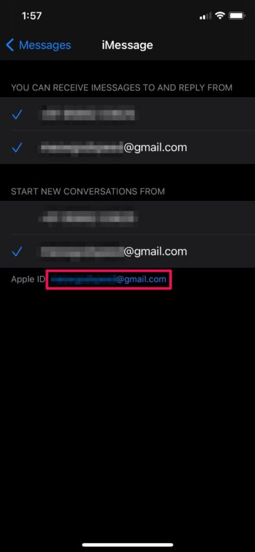 Cómo cambiar la ID de Apple para iMessage en iPhone y iPad