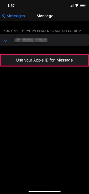 Cómo cambiar la ID de Apple para iMessage en iPhone y iPad