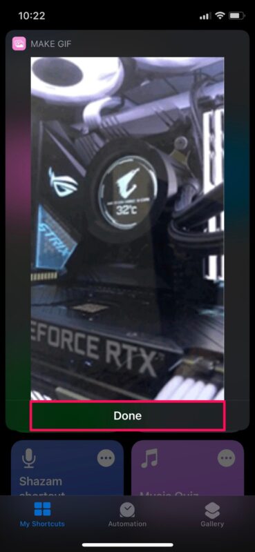 Cómo convertir video a GIF en iPhone y iPad