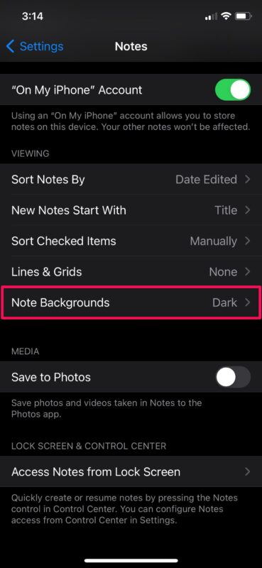 Cómo cambiar el fondo de las notas en iPhone y iPad