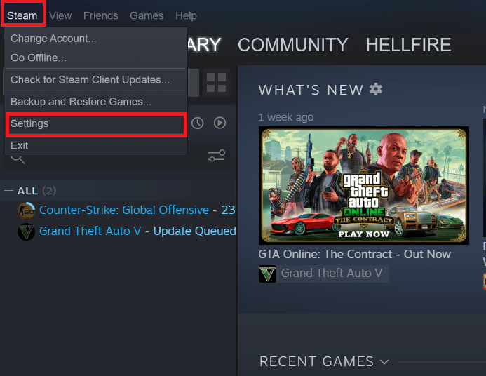 Opción de configuración en Steam.  Cómo arreglar una conexión poco confiable en CSGO