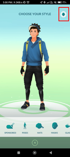 Ahora puedes elegir cualquier estilo para tu personaje o incluso puedes restablecer tu personaje tocando el icono del avatar en la parte superior de la pantalla.