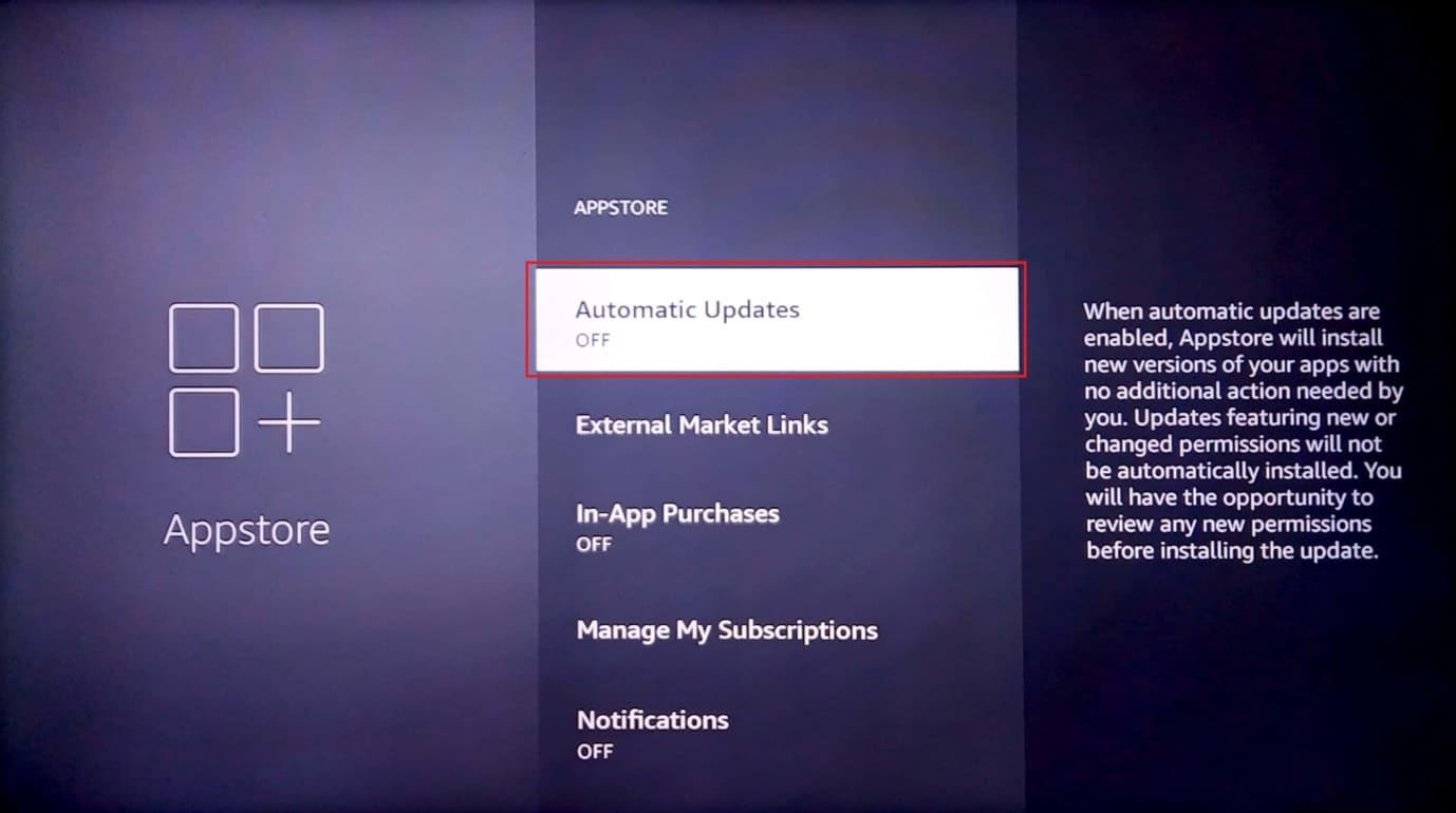 actualizaciones automáticas. cómo mejorar el rendimiento de Firestick