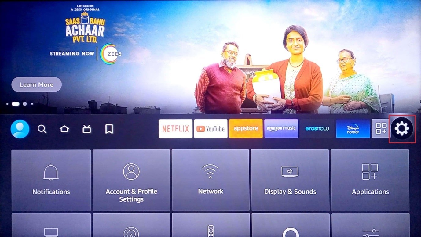 ajustes. cómo mejorar el rendimiento de Firestick
