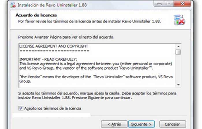Desinstalador de Revo en español 