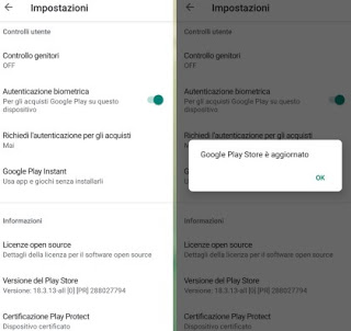 Play Store actualizado