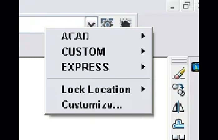 Mostrar barra de herramientas en Autocad