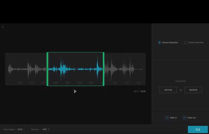 Extraer un audio con Clideo