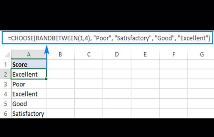 Seleccione una fórmula en Excel