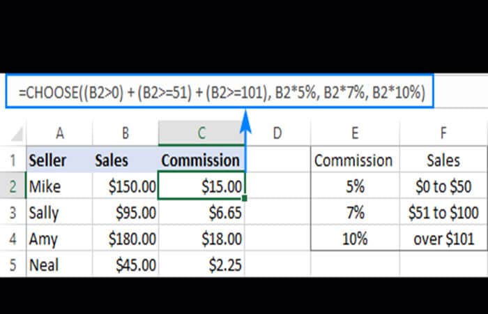 Excel ELIGE una función