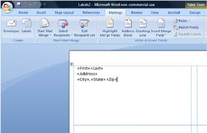 Importar datos de Excel a una tabla de Word
