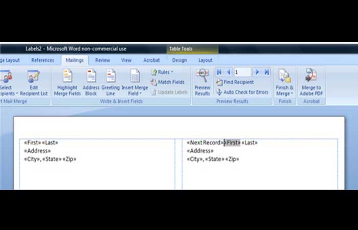 Importar datos de Excel a una tabla de Word