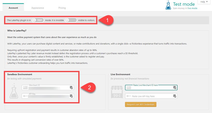 Complemento de WordPress LaterPay