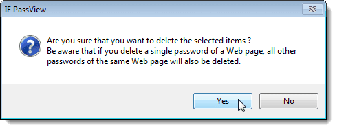 Eliminar el cuadro de diálogo de confirmación
