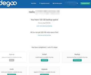 página de goo Degoo