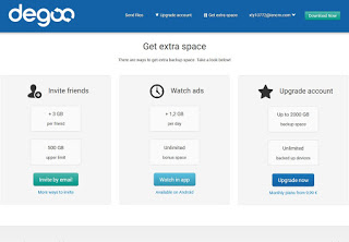 Aumenta el espacio Degoo espacio extra