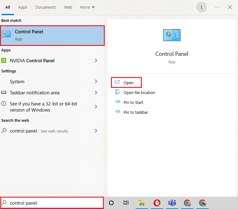 Abrir panel de control