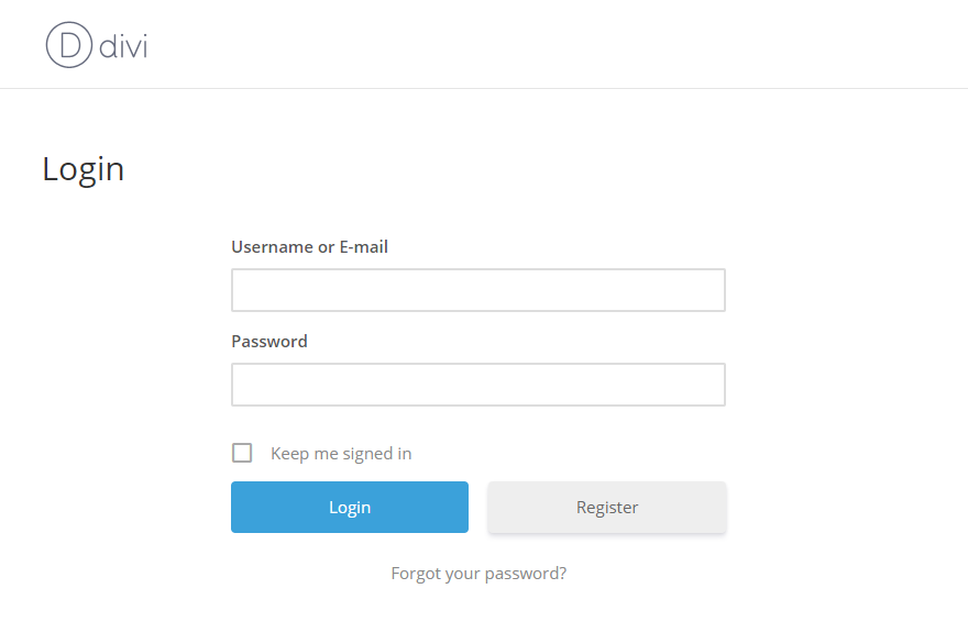 Página de registro de usuario de WordPress