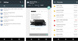 Aplicación de impresión en la nube