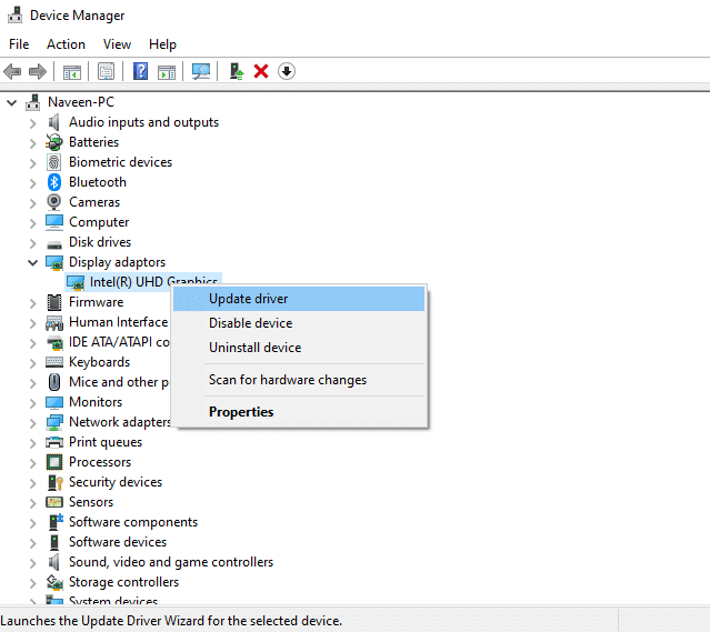 actualizar controlador.  Arreglar PUBG que no funciona en Windows 10