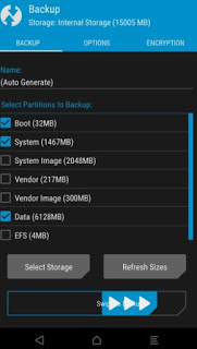 Copia de seguridad por TWRP Copia de seguridad TWRP
