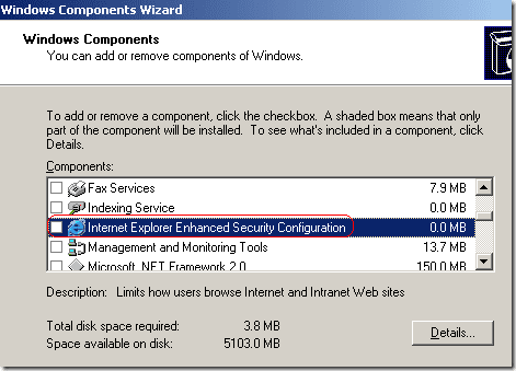 es decir, configuración de seguridad mejorada