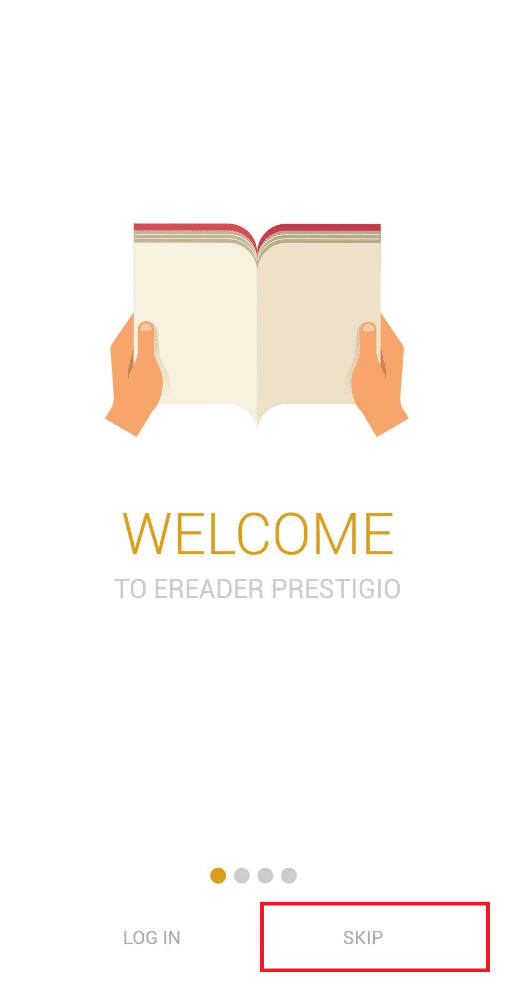 Toque la opción Omitir para abrir rápidamente el archivo MOBI.  Cómo abrir archivos MOBI en Android