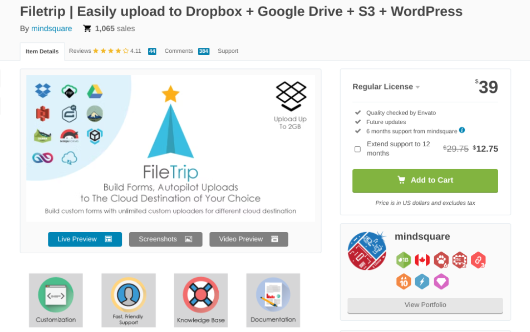 Complemento Filetrip en CodeCanyon...